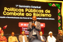 Curitiba, 21 de março de 2025 - 1º Seminário Estadual de Políticas Públicas de Combate ao Racismo – Respeito e Reconhecimento dos Povos de Terreiro e Religião de Matriz Africana, no Teatro Guaíra.