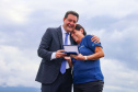 Governador Carlos Massa Ratinho Junior participou nesta segunda-feira (17) da cerimônia de 90 anos do porto, quando anunciou investimento bilionário para a construção do Píer em T que vai ampliar a capacidade de movimentação de cargas.