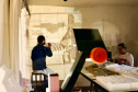 NA SEMANA DE ANIVERSÁRIO DE POTY LAZAROTTO, ARTISTAS QUE EXECUTARAM OBRAS DELE VISITAM MURAL DO SIMEPAR