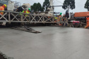 primeiras placas de concreto da duplicação da PRC-466 entre Guarapuava e Palmeirinha