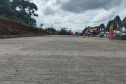 primeiras placas de concreto da duplicação da PRC-466 entre Guarapuava e Palmeirinha