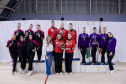 Ginástica Rítmica encanta público no ginásio da Secretaria do Esporte com presença de Barbara Domingos
