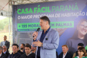 O vice-governador Darci Piana participa da inauguração do Residencial Verdes Campos. São 199 casas, sendo todas as unidades subsidiadas pelo Governo do Estado, por meio do Casa Fácil Paraná.