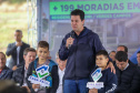 O vice-governador Darci Piana participa da inauguração do Residencial Verdes Campos. São 199 casas, sendo todas as unidades subsidiadas pelo Governo do Estado, por meio do Casa Fácil Paraná.