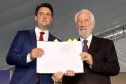Posse do governador Carlos Massa Ratinho Junior. Na foto, com o vice governador, Darci Piana  -   Curitiba, 01/01/2019   - Foto: Jaelson Lucas/ANPr