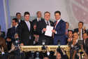Governador Carlos Massa Ratinho Júnior dá posse ao secretário da Justiça, Família e Trabalho, Ney Leprevost  -   Curitiba, 01/01/2019  -  Foto: José Fernando Ogura/ANPr