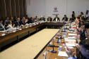 Governador Carlos Massa Ratinho Junior durante a primeira reunião de trabalho com a equipe de secretários de Estado.  -  Curitiba, 02/01/2019  -  Foto: José Fernando Ogura/ANPr