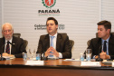 Governador Carlos Massa Ratinho Junior durante a primeira reunião de trabalho com a equipe de secretários de Estado.  -  Curitiba, 02/01/2019  -  Foto: Rodrigo Félix Leal