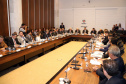 Governador Carlos Massa Ratinho Junior durante a primeira reunião de trabalho com a equipe de secretários de Estado.  -  Curitiba, 02/01/2019  -  Foto: Rodrigo Félix Leal