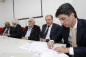 Posse do Conselho de Administração do Serviço Social Autônomo Paranacidade. Tomaram posse os secretários João Carlos Ortega, secretário do Desenvolvimento Urbano; René de Oliveira Garcia Júnior, secretário da Fazenda e Valdemar Bernardo Jorge, secretário do Planejamento.  ? Curitiba, 02/01/2019  -  Foto: Arnaldo Alves/ANPr