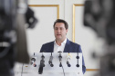 O governador Carlos Massa Ratinho Júnior reuniu-se com seus secretários, nesta terça-feira (08) e anunciou novas medidas administrativas. Curitiba, 08-01-2019.Foto: Arnaldo Alves / ANPr.