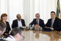 O secretário da Fazenda Renê de Oliveira Garcia Junior, detalha em entrevista coletiva a situação das contas do Estado, do novo SIAF, Sistema de Gestão Financeira do Governo e as medidas que vem adotando. - Curitiba, 10-01-19.Foto: Arnaldo Alves / ANPr.