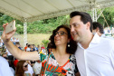 O governador Carlos Massa Ratinho Junior participou nesta quinta-feira (10), em Foz do Iguaçu, da solenidade em comemoração aos 80 anos do Parque Nacional do Iguaçu.  Considerado uma das mais belas reservas ecológicas do mundo, o Parque Nacional do Iguaçu tem 225 mil hectares e é reconhecido pela Unesco como Patrimônio Natural da Humanidade. Foz do Iguaçu,10/01/2018 Foto:Jaelson Lucas / ANPr