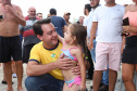 O governador Carlos Massa Ratinho Junior, caminhou na Orla de Matinhos e participou do lançamento das atividades esportivas na Operação Verão Paraná, com o Jogo dos Atletas, na arena multiuso. Foto: Rodrigo Felix Leal/ANPR