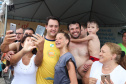O governador Carlos Massa Ratinho Junior, caminhou na Orla de Matinhos e participou do lançamento das atividades esportivas na Operação Verão Paraná, com o Jogo dos Atletas, na arena multiuso. Foto: Rodrigo Felix Leal/ANPR