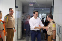 O governador Carlos Massa Ratinho Júnior visitou nesta segunda-feira (14) a estrutura da Coordenadoria Estadual de Proteção e Defesa Civil do Paraná. O órgão, localizado no Palácio Araucária, em Curitiba, faz o monitoramento dos eventos climáticos que ocorrem no Estado por meio do Centro Estadual de Gerenciamento de Riscos e Desastres (Cegerd).  -  Curitiba, 14/01/2019  - Foto: José Fernando Ogura/ANPr