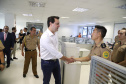 O governador Carlos Massa Ratinho Júnior visitou nesta segunda-feira (14) a estrutura da Coordenadoria Estadual de Proteção e Defesa Civil do Paraná. O órgão, localizado no Palácio Araucária, em Curitiba, faz o monitoramento dos eventos climáticos que ocorrem no Estado por meio do Centro Estadual de Gerenciamento de Riscos e Desastres (Cegerd).  -  Curitiba, 14/01/2019  - Foto: José Fernando Ogura/ANPr