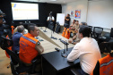O governador Carlos Massa Ratinho Júnior visitou nesta segunda-feira (14) a estrutura da Coordenadoria Estadual de Proteção e Defesa Civil do Paraná. O órgão, localizado no Palácio Araucária, em Curitiba, faz o monitoramento dos eventos climáticos que ocorrem no Estado por meio do Centro Estadual de Gerenciamento de Riscos e Desastres (Cegerd).  -  Curitiba, 14/01/2019  - Foto: José Fernando Ogura/ANPr