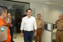 O governador Carlos Massa Ratinho Júnior visitou nesta segunda-feira (14) a estrutura da Coordenadoria Estadual de Proteção e Defesa Civil do Paraná. O órgão, localizado no Palácio Araucária, em Curitiba, faz o monitoramento dos eventos climáticos que ocorrem no Estado por meio do Centro Estadual de Gerenciamento de Riscos e Desastres (Cegerd). - Curitiba, 14/01/2019 - Foto: Rodrigo Félix Leal/ANPr