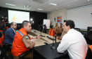 O governador Carlos Massa Ratinho Júnior visitou nesta segunda-feira (14) a estrutura da Coordenadoria Estadual de Proteção e Defesa Civil do Paraná. O órgão, localizado no Palácio Araucária, em Curitiba, faz o monitoramento dos eventos climáticos que ocorrem no Estado por meio do Centro Estadual de Gerenciamento de Riscos e Desastres (Cegerd). - Curitiba, 14/01/2019 - Foto: Rodrigo Félix Leal/ANPr