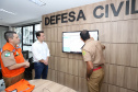 O governador Carlos Massa Ratinho Júnior visitou nesta segunda-feira (14) a estrutura da Coordenadoria Estadual de Proteção e Defesa Civil do Paraná. O órgão, localizado no Palácio Araucária, em Curitiba, faz o monitoramento dos eventos climáticos que ocorrem no Estado por meio do Centro Estadual de Gerenciamento de Riscos e Desastres (Cegerd). - Curitiba, 14/01/2019 - Foto: Rodrigo Félix Leal/ANPr