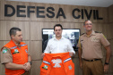 O governador Carlos Massa Ratinho Júnior visitou nesta segunda-feira (14) a estrutura da Coordenadoria Estadual de Proteção e Defesa Civil do Paraná. O órgão, localizado no Palácio Araucária, em Curitiba, faz o monitoramento dos eventos climáticos que ocorrem no Estado por meio do Centro Estadual de Gerenciamento de Riscos e Desastres (Cegerd). - Curitiba, 14/01/2019 - Foto: Rodrigo Félix Leal/ANPr
