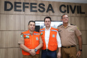 O governador Carlos Massa Ratinho Júnior visitou nesta segunda-feira (14) a estrutura da Coordenadoria Estadual de Proteção e Defesa Civil do Paraná. O órgão, localizado no Palácio Araucária, em Curitiba, faz o monitoramento dos eventos climáticos que ocorrem no Estado por meio do Centro Estadual de Gerenciamento de Riscos e Desastres (Cegerd). - Curitiba, 14/01/2019 - Foto: Rodrigo Félix Leal/ANPr