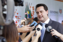 O governador Carlos Massa Ratinho Junior, participou da solenidade de posse do presidente da Copel, Daniel Pimentel Slaviero. Curitiba, 16-01-19. -  Foto: Arnaldo Alves / ANPr.