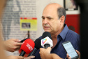 O secretário de Estado de Segurança Pública, Luiz Carbonell, esteve em Guaratuba, no Litoral do Paraná, nesta quinta-feira (17) para avaliar os estragos causados pelo temporal que atingiu a região na quarta-feira e confirmar ações de apoio às pessoas afetadas.  -  Guaratuba, 17/01/2019  -  Foto: José Fernando Ogura/ANPr