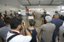 O governador Carlos Massa Ratinho Junior entregou nesta quinta-feira (17) a aeronave que ficava à disposição do poder executivo e ficava baseada em um hangar no Aeroporto do Bacacheri. O término do uso do avião vai gerar uma economia de R$ 4,5 milhões por ano aos cofres públicos.  -  Curitiba, 17/01/2019  -  Foto: Jaelson Lucas/ANPr