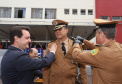 O governador Carlos Massa Ratinho Junior participa da solenidade de troca de comando do Corpo de Bombeiros do Paraná. O coronel Samuel Prestes assume o comando, em substituição ao coronel Antônio Carlos de Morais, que ocupava interinamente o cargo. - Curitiba, 21/01/2019 - Foto: Rodrigo Felix Leal/ANPr