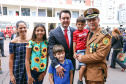 O governador Carlos Massa Ratinho Junior participa da solenidade de troca de comando do Corpo de Bombeiros do Paraná. O coronel Samuel Prestes assume o comando, em substituição ao coronel Antônio Carlos de Morais, que ocupava interinamente o cargo. - Curitiba, 21/01/2019 - Foto: Rodrigo Felix Leal/ANPr