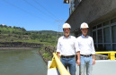 Governador Carlos Massa Ratinho Junior, acompanhado do presidente da Copel, Daniel Pimentel, visita a Usina Governador Bento Munhoz da Rocha Netto (Foz do Areia), no município de Pinhão  -  Pinhão, 22/01/2019  -  Foto: Rodrigo Félix Leal