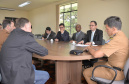 Diretoria-geral do Departamento de Trânsito do Paraná (Detran-PR) reuniu-se nesta terça-feira (22) com representantes da Polícia Rodoviária Federal e da Polícia Militar do Paraná, na Academia Policial Militar do Guatupê, em São José dos Pinhais. Foto: Pamella Rosa/Detran