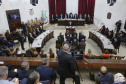 O governador Carlos Massa Ratinho Junior participa da posse de Nestor Baptista na Presidência do Tribunal de Contas do Estado do Paraná.  -  Curitiba, 23-01-19Foto: Arnaldo Alves / ANPr.