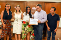 O secretário de estado da saúde, Beto Preto, participou na noite desta quinta-feira (24), da solenidade de formatura da 2ª turma de Residência Multiprofissional, da Autarquia Municipal de Saúde de Apucarana.Foto:Josias Pinto/Divulgação -SESA