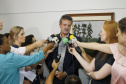 O secretário interino de Desenvolvimento Sustentável, Everton Luiz da Costa Souza, falou sobre situação das barragens do Paraná.Curitiba, 29-01-19.Foto: Arnaldo Alves / ANPr.
