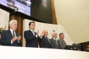 O governador Carlos Massa Ratinho Junior participou nesta sexta-feira (01) da solenidade de posse dos 54 deputados estaduais na Assembleia Legislativa do Paraná. -  Curitiba, 01/02/2019  -  Foto:  Rodrigo Félix Leal/ANPr