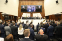 O governador Carlos Massa Ratinho Junior participou nesta sexta-feira (01) da solenidade de posse dos 54 deputados estaduais na Assembleia Legislativa do Paraná. -  Curitiba, 01/02/2019  -  Foto:  Rodrigo Félix Leal/ANPr