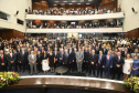 O governador Carlos Massa Ratinho Junior participou nesta sexta-feira (01) da solenidade de posse dos 54 deputados estaduais na Assembleia Legislativa do Paraná. -  Curitiba, 01/02/2019  -  Foto:  Rodrigo Félix Leal/ANPr