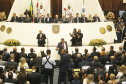 Governador Carlos Massa Ratinho Junior participa, na Assembleia Legislativa do Estado Paraná da abertura dos trabalhos legislativos de 2019.  -  Curitiba, 01/02/2019  -  Foto: Arnaldo Alves/ANPr