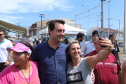 O governador Carlos Massa Ratinho Junior e o prefeito de Curitiba, Rafael Greca, inauguraram neste sábado (02) um parque esportivo no Bairro Novo. A estrutura conta com quadra de futebol com grama sintética, pista de skate com oito obstáculos e quadra poliesportiva. Curitiba,02/02/2019 - Foto: Rodrigo Félix Leal/ANPr