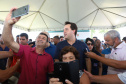 O governador Carlos Massa Ratinho Junior e o prefeito de Curitiba, Rafael Greca, inauguraram neste sábado (02) um parque esportivo no Bairro Novo. A estrutura conta com quadra de futebol com grama sintética, pista de skate com oito obstáculos e quadra poliesportiva. Curitiba,02/02/2019 - Foto: Rodrigo Félix Leal/ANPr