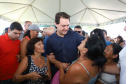 O governador Carlos Massa Ratinho Junior e o prefeito de Curitiba, Rafael Greca, inauguraram neste sábado (02) um parque esportivo no Bairro Novo. A estrutura conta com quadra de futebol com grama sintética, pista de skate com oito obstáculos e quadra poliesportiva. Curitiba,02/02/2019 - Foto: Rodrigo Félix Leal/ANPr