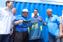 O governador Carlos Massa Ratinho Junior e o prefeito de Curitiba, Rafael Greca, inauguraram neste sábado (02) um parque esportivo no Bairro Novo. A estrutura conta com quadra de futebol com grama sintética, pista de skate com oito obstáculos e quadra poliesportiva. Curitiba,02/02/2019 - Foto: Rodrigo Félix Leal/ANPr