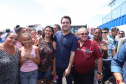 O governador Carlos Massa Ratinho Junior e o prefeito de Curitiba, Rafael Greca, inauguraram neste sábado (02) um parque esportivo no Bairro Novo. A estrutura conta com quadra de futebol com grama sintética, pista de skate com oito obstáculos e quadra poliesportiva. Curitiba,02/02/2019 - Foto: Rodrigo Félix Leal/ANPr