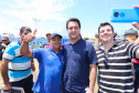 O governador Carlos Massa Ratinho Junior e o prefeito de Curitiba, Rafael Greca, inauguraram neste sábado (02) um parque esportivo no Bairro Novo. A estrutura conta com quadra de futebol com grama sintética, pista de skate com oito obstáculos e quadra poliesportiva. Curitiba,02/02/2019   -  Foto: Rodrigo Félix Leal/ANPr