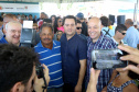 O governador Carlos Massa Ratinho Junior e o prefeito de Curitiba, Rafael Greca, inauguraram neste sábado (02) um parque esportivo no Bairro Novo. A estrutura conta com quadra de futebol com grama sintética, pista de skate com oito obstáculos e quadra poliesportiva. Curitiba,02/02/2019 Foto:Jaelson Lucas / ANPr