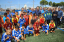 O governador Carlos Massa Ratinho Junior e o prefeito de Curitiba, Rafael Greca, inauguraram neste sábado (02) um parque esportivo no Bairro Novo. A estrutura conta com quadra de futebol com grama sintética, pista de skate com oito obstáculos e quadra poliesportiva. Curitiba,02/02/2019 Foto:Jaelson Lucas / ANPr