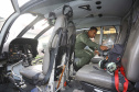 O Governo do Paraná enviou uma equipe aérea para Brumadinho (MG) com o objetivo de auxiliar nas buscas pelas vítimas do rompimento da barragem ocorrida na sexta-feira (25/01). Cinco integrantes do Batalhão de Polícia Militar de Operações Aéreas (BPMOA) viajaram neste domingo (03/02), somando-se à equipe do Corpo de Bombeiros que está naquele estado, incluída na força tarefa de buscas pelas vítimas desde o último domingo (27/01). - Curitiba, 03/02/2019 - Foto: Jaelson Lucas/ANPr